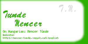 tunde mencer business card